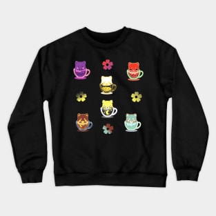 Set Kawaii Exotic Tea Drinks Stickers Crewneck Sweatshirt